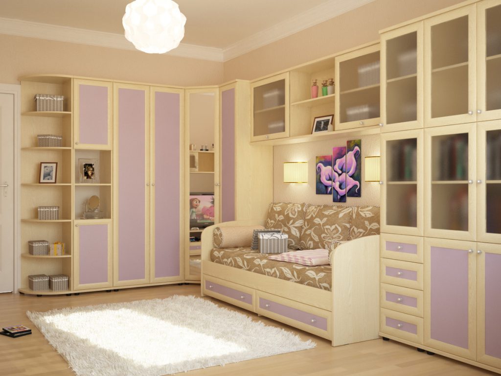 Цветовое оформление комнаты для девочки