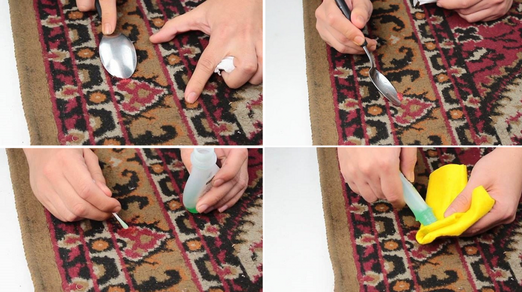 Как удалить лак для ногтей с ковра