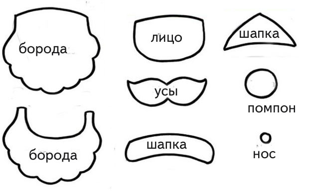 Аппликация "Дед мороз" своими руками: шаблоны для работы крючком