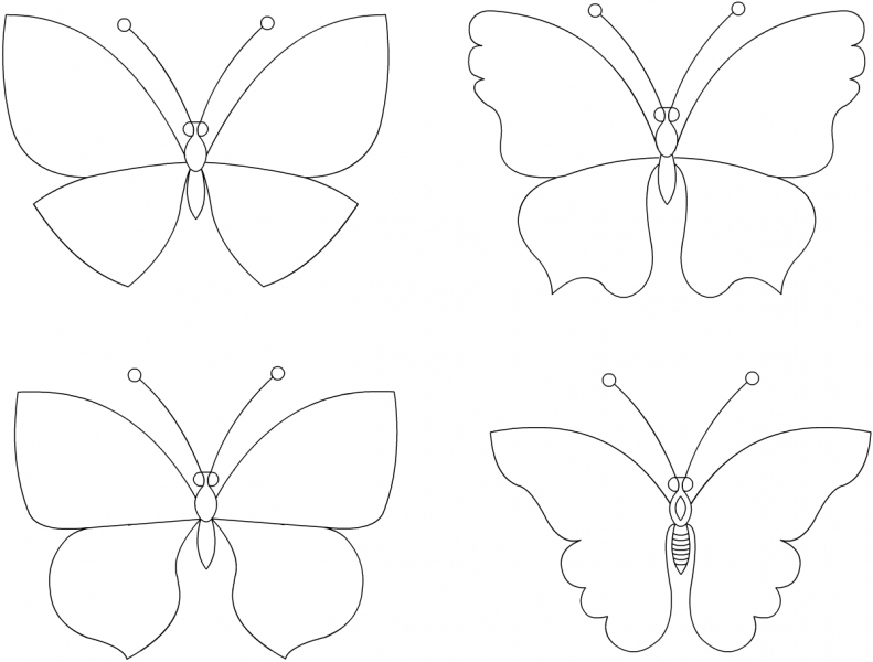 Аппликация "Бабочка" из листьев: трафареты и шаблоны с фото и видео