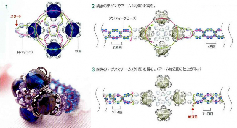 Кольца из бисера и бусин своими руками: схемы для начинающих