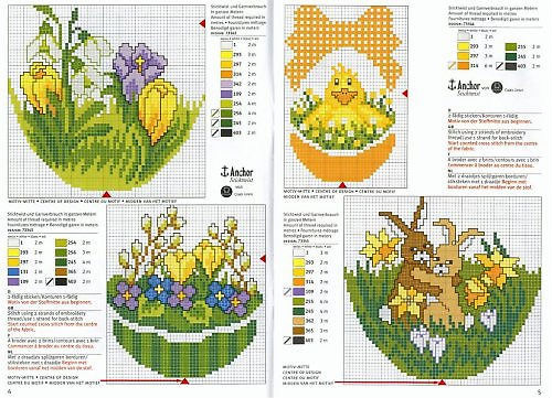 Схемы вышивки для пасхальных яиц