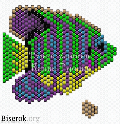 Рыбка из бисера для начинающих со схемами и видео