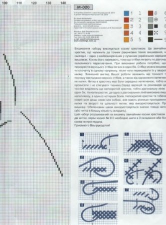 Схема вышивки крестом: "контурная вышивка" скачать бесплатно