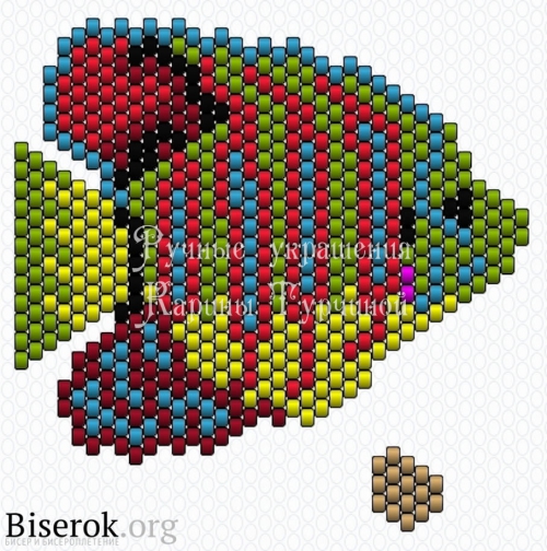 Рыбка из бисера для начинающих со схемами и видео