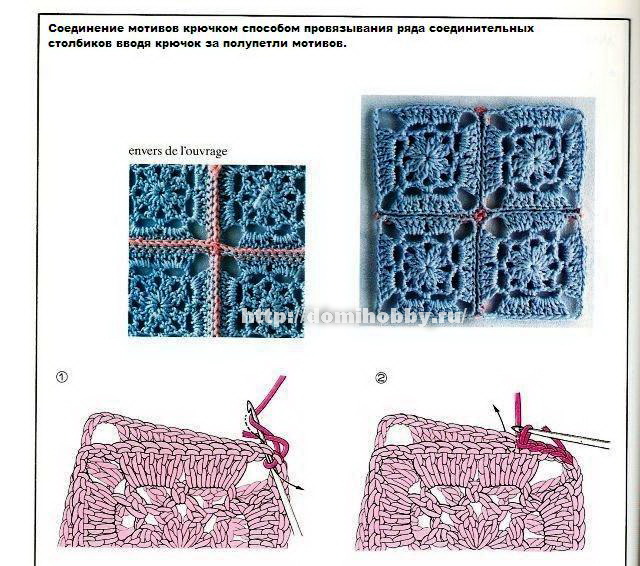 Соединительный столбик крючком без накида с фото и видео
