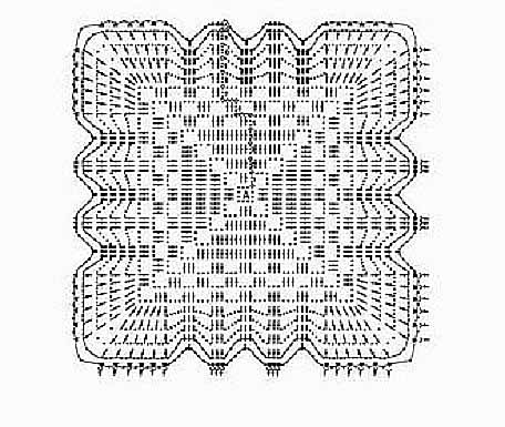 Квадратные мотивы для вязания крючком.Схемы