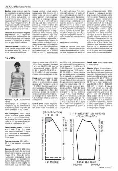 Журнал VERENA 1 - 2019. Вязание спицами от Burda