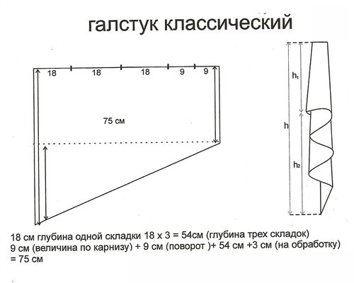 Как самостоятельно сшить галстук для штор