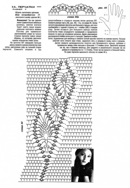 Перчатки крючком: схема и описание мастер-класса для начинающих