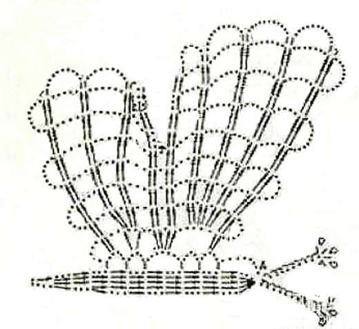 Схемы вязания бабочек крючком