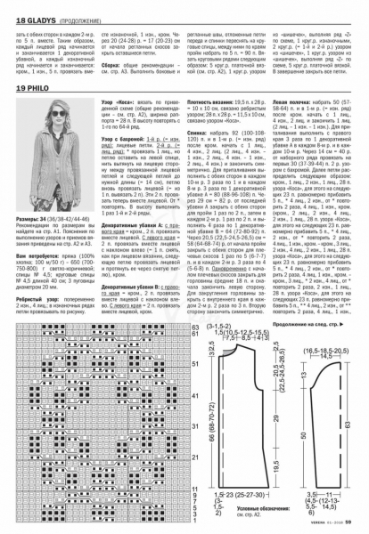 Журнал VERENA 1 - 2019. Вязание спицами от Burda