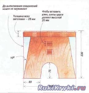 Скамейка под ноги своими руками