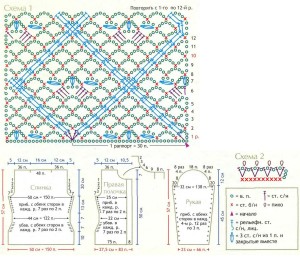 Ажурная кофточка крючком: схемы и описанием с фото и видео