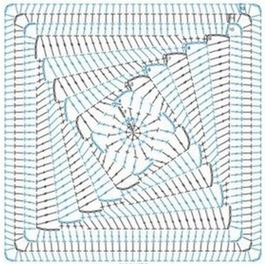 Ажурный квадрат крючком с мотивами: мастер-класс с фото и видео