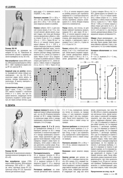 Журнал VERENA 1 - 2019. Вязание спицами от Burda