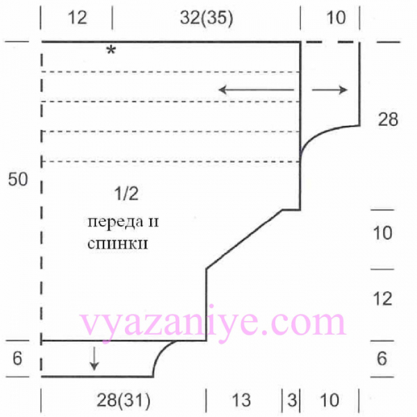 Пуловер летучая мышь спицами для женщин со схемами