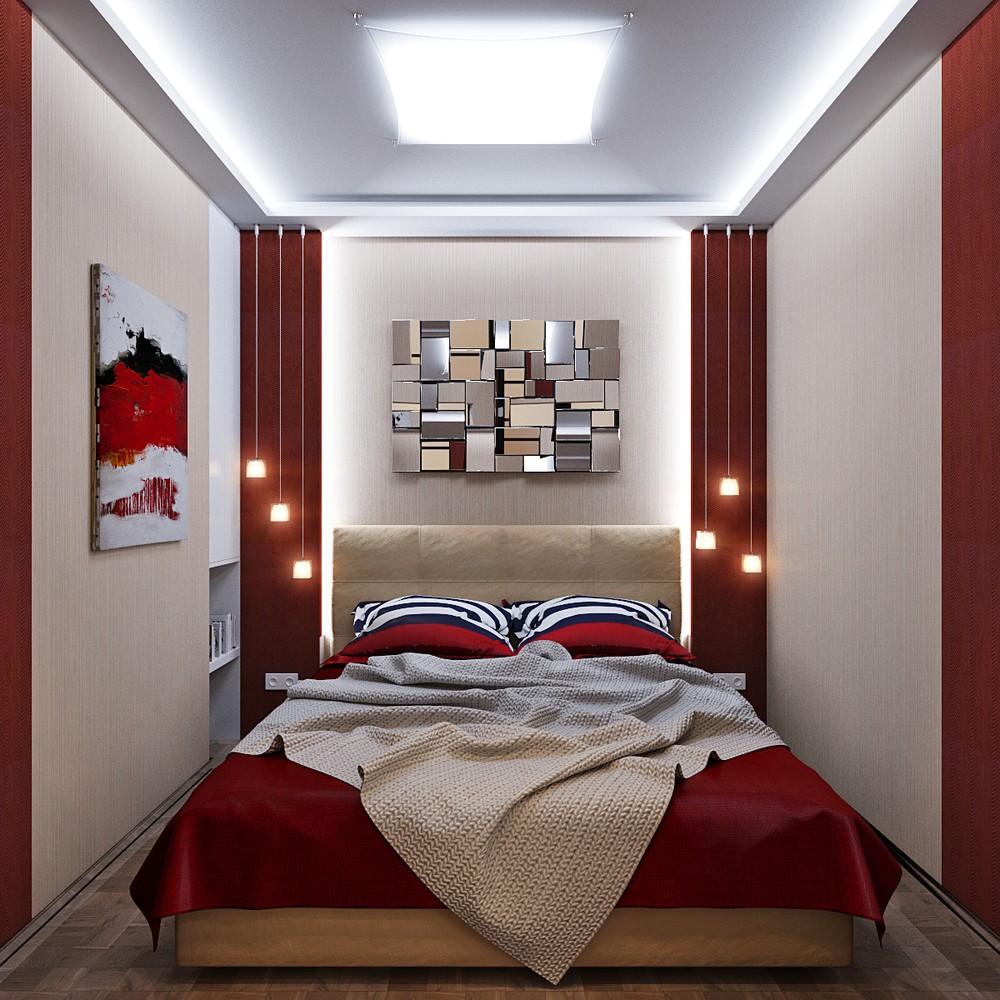 дизайн маленькой спальни 6 кв м